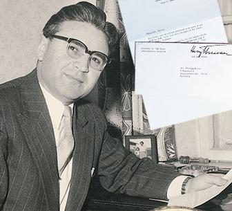 Truma founder and President Philip Kreis with the 1949 letter from Harry S. Truman giving the company permission to be named after him.