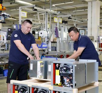 Truma techs assemble products in the company's North American facility.