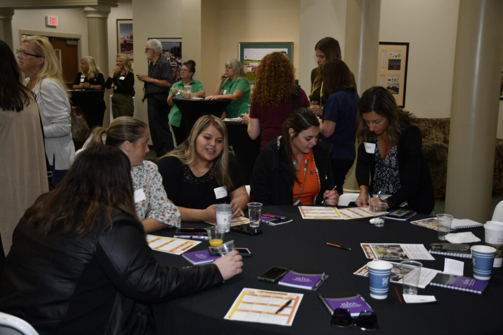 RVWA Networking session participants discover the skills of their new contacts.