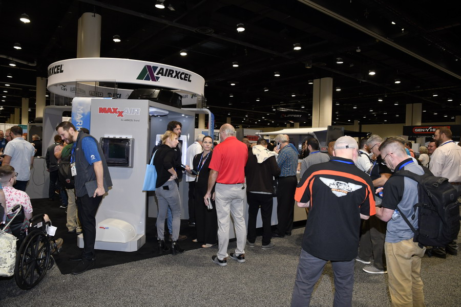 Power Hour at the Airxcel booth during the NTP-Stag SeaWide Expo in Kissimmee Florida.