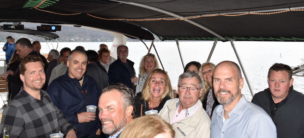 Enjoying a break on a boat cruise, Lake Okanagan