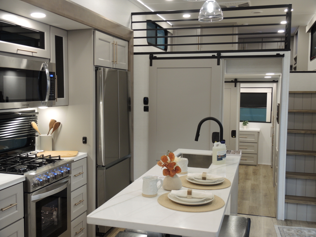 Alliance RV Bernchmark p[ark model trailer - loft bedrooms front and rear!