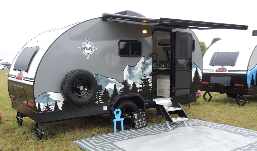 Modern Buggy displayed their line of lightweight travel trailers...