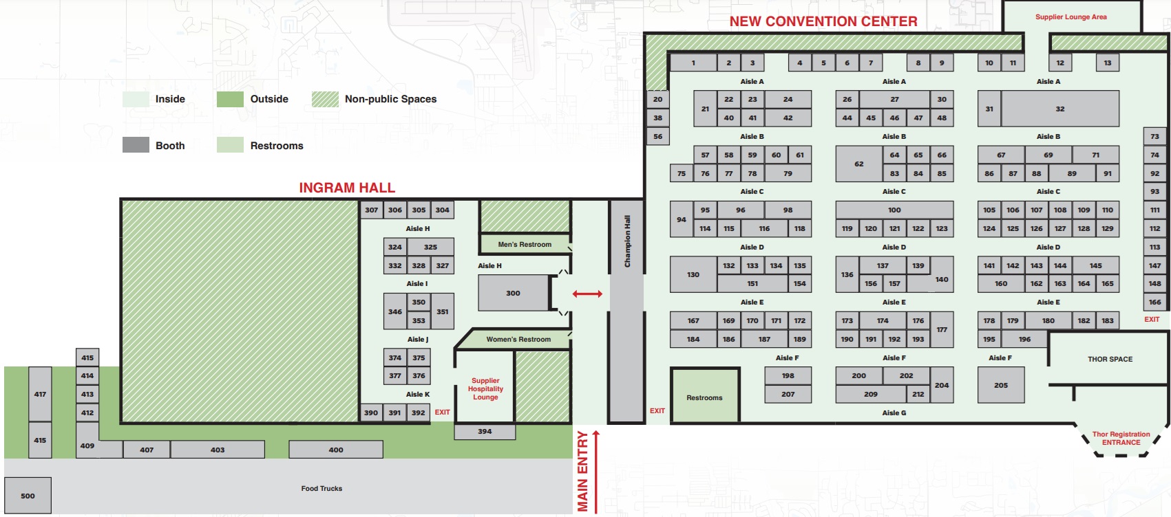 RV/MH Hall of Fame Supplier Show - 2024 - exhibitor map