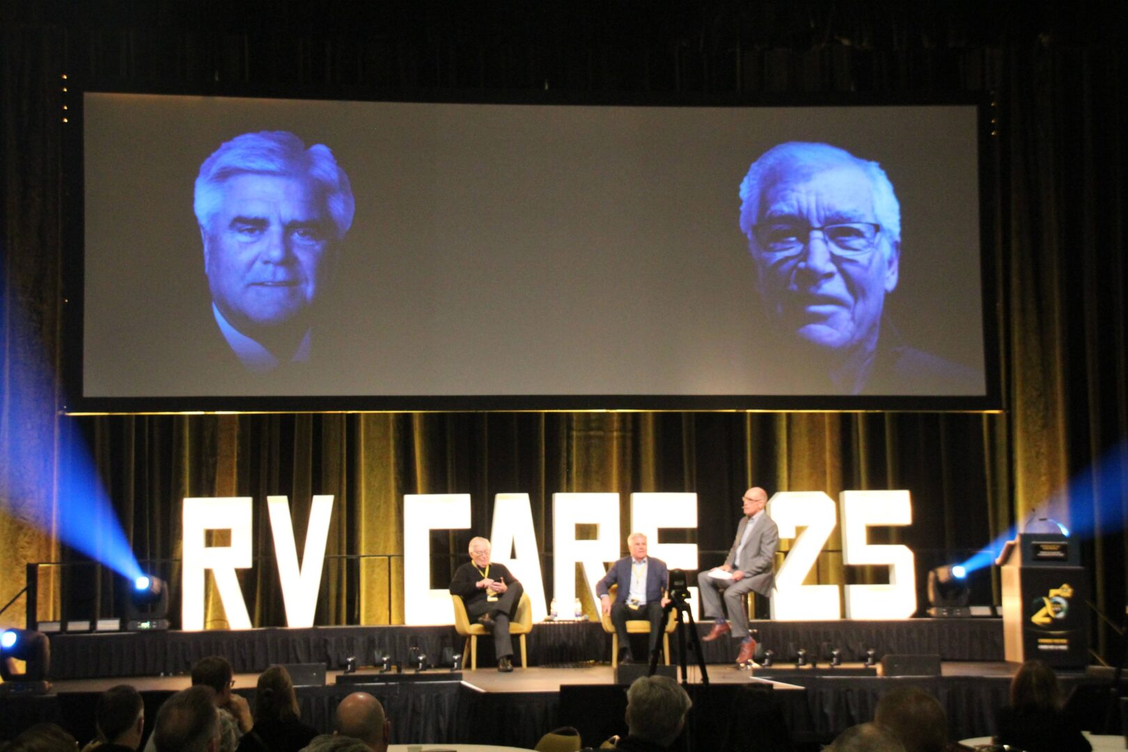 RV Care founding members Don Main and Don Sneyd were in the spotlight for a special session at the 25th Anniversary celebration in Quebec City.