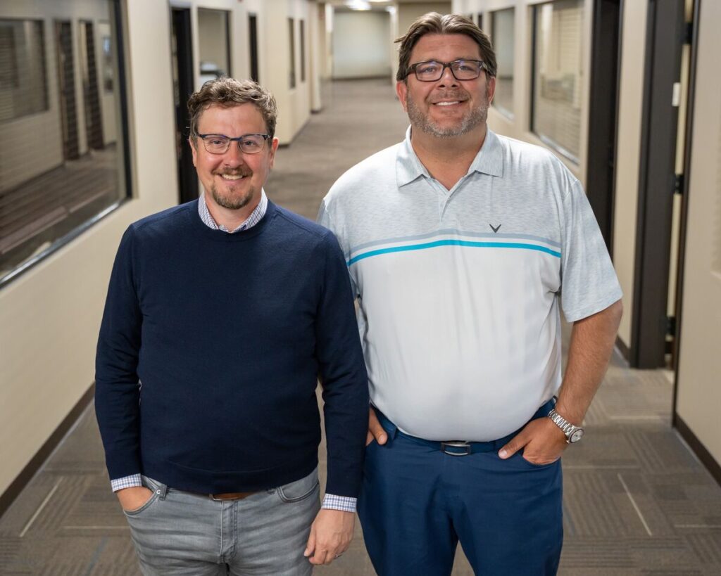 Nick Johnson, left and Matt Christensen, right, Keystone RV.