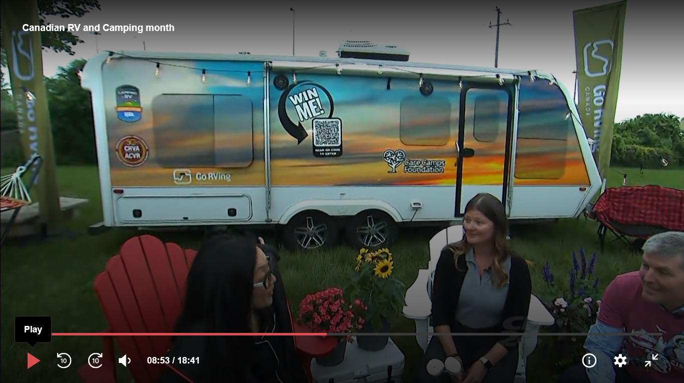 CRVA's 50th Anniversary "RV The North" giveaway contest and Canadian Camping and RV Month were featured on CP24.