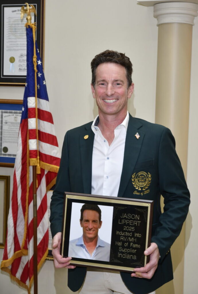 Jason Lippert of LCI was inducted into the RV/MH Hall of Fame, Class of 2025.