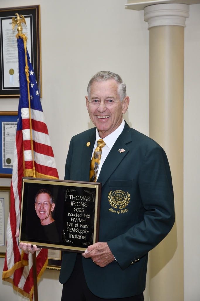 Thomas Irions, ASA Electronics, Elkhart, Indiana, inducted into the RV/MH Hall of Fame, Class of 2025.
