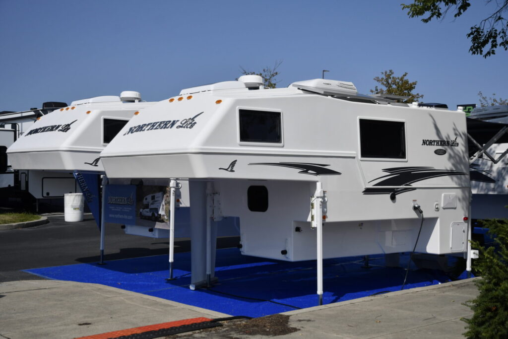 Canadian-made Northern Lite truck campers were on display at the Hershey RV Show.