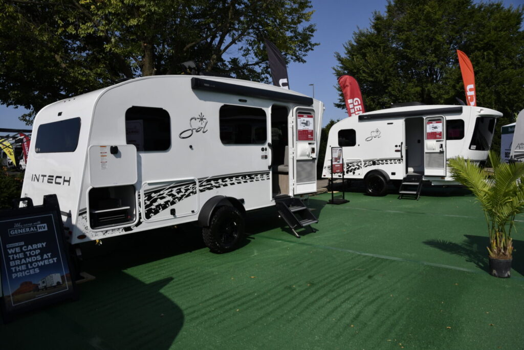 InTech RV displayed the full line of travel trailers at the Pennsylvania RV Show in Hershey.