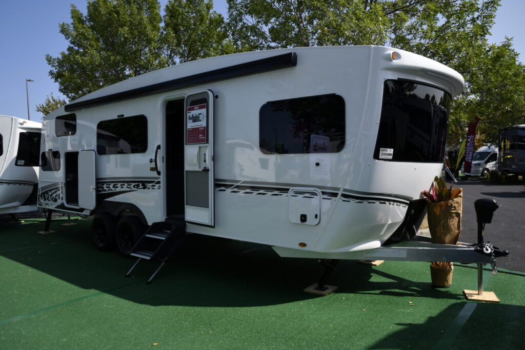 InTech RV showed the all-aluminum construction Aucta travel trailer - check out this exciting line at https://intech.com/rv/aucta/