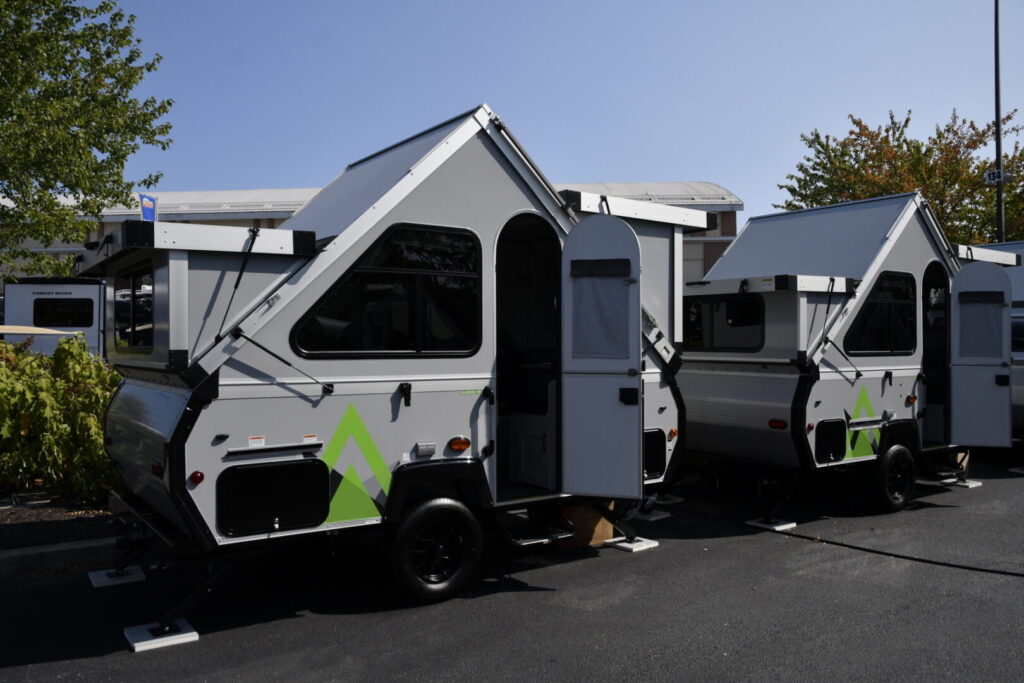 Aliner showed the full line of compact folding camping trailers cherck out the line at https://aliner.com/