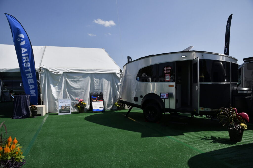 The 2026 Airstream travel trailers and touring vans are on display at the Hershey RV Show.