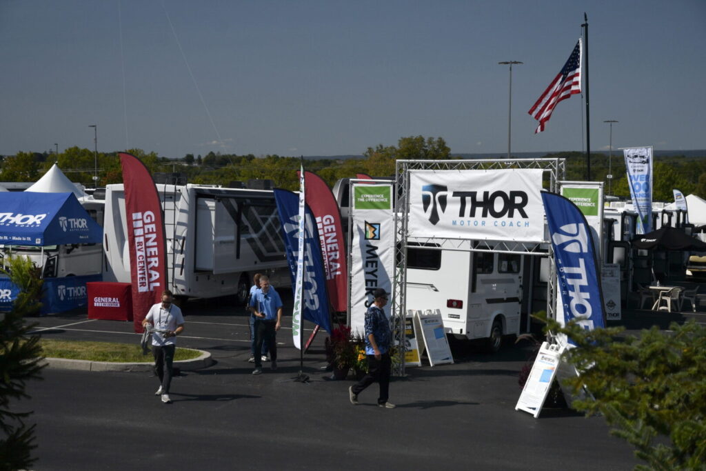 The full range of RVs from THOR are on display in Hershey - see the website at https://www.thormotorcoach.com/
