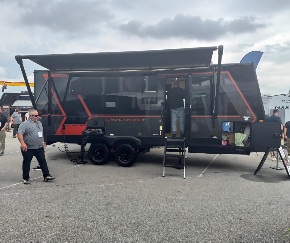 The new Keystone RV Walkabout travel trailer was a big hit at Dealer Days - photo by Shane Devenish, President CRVA
