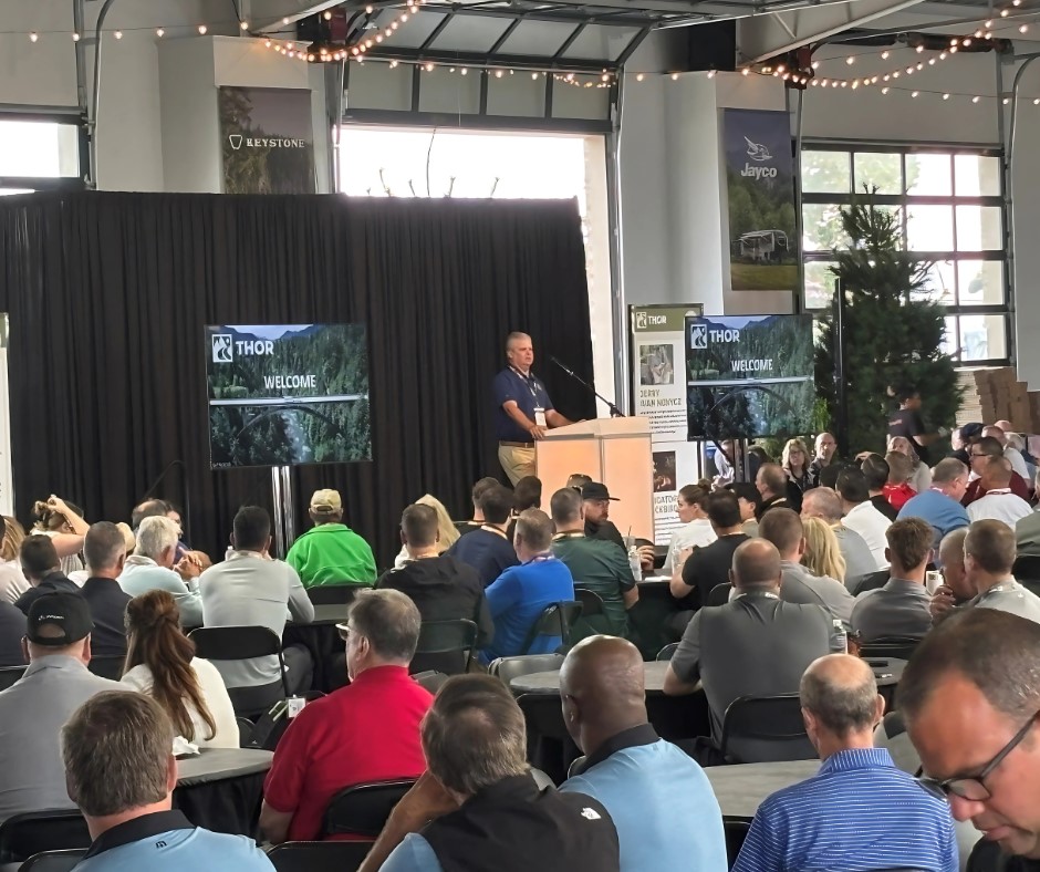 The THOR breakfast drew dealers from across North America - photo courtesy Shane Devenish, President, CRVA