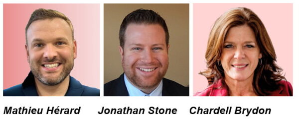 RVDA of Canada Board members - Mathieu Hérard, Jonathan Stone, Chardell Brydon.