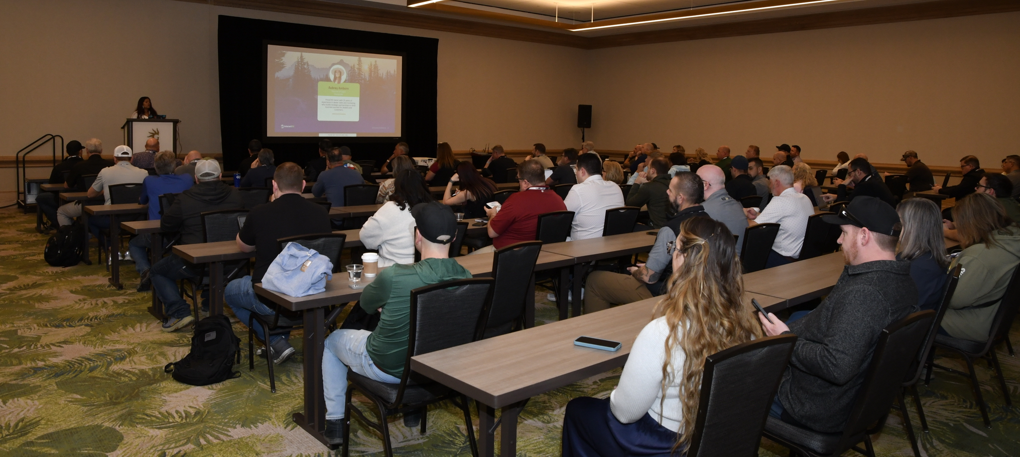 Aubrey Amborn, from Interact RV, presented a session on “Adapting in a Shifting RV Market with AI: Turning Data into Opportunity”. at the NTP-Stag SeaWide Expo in Orlando.