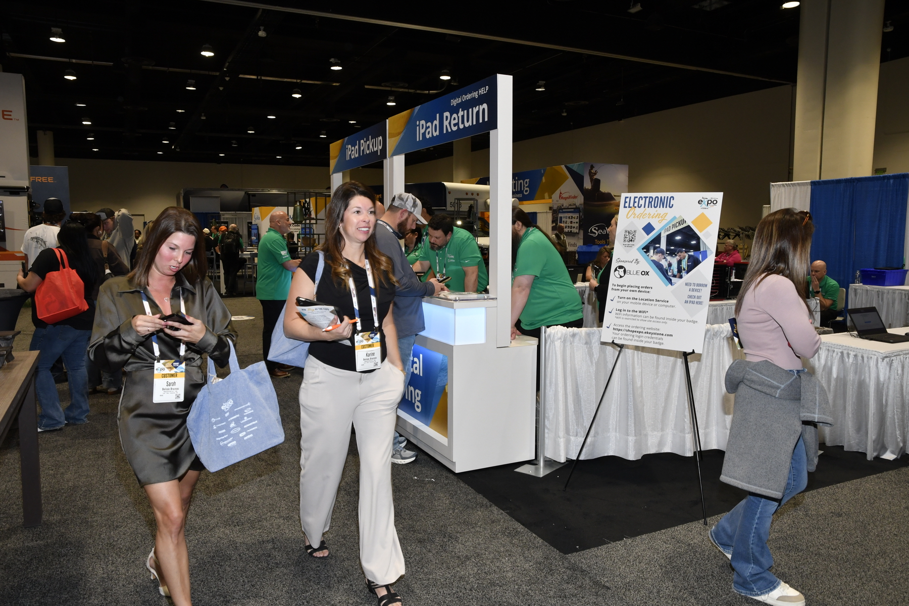 Electronic ordering, with iPads available for dealers to use at the show, was a big hit at the NTP-Stag SeaWide Expo in Orlando.