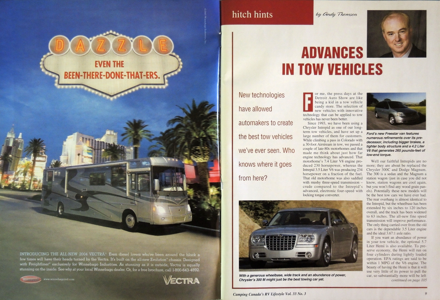 Andy Thomson, of Can-Am RV in London, Ontario, Canada's leading Airstream dealer, has been our RV Lifestyle Magazine Hitch Hints columnist for more than 40 years.