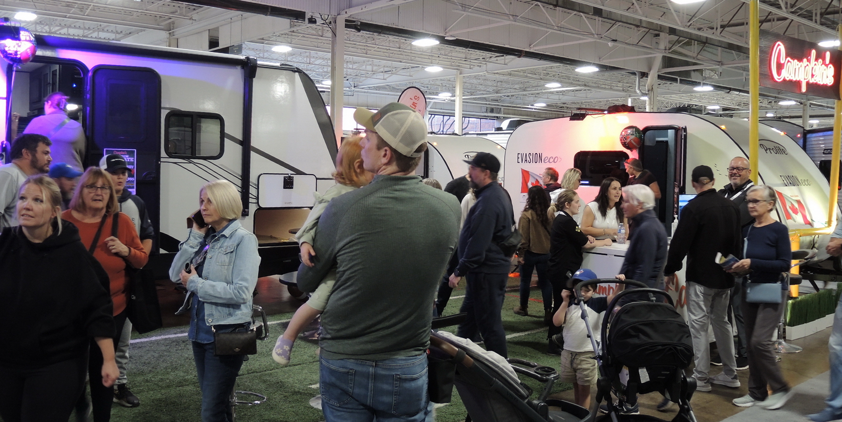 Scene from the ORVDA Fall RV Show in Toronto, November 2025