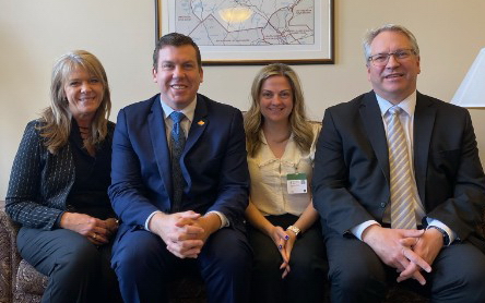 RV Industry Advocacy Day on ParliamentHill - Left to right: Chardell Brydon; The Honourable Kody Blois Liberal MP for Kings-Hants, NS; Katharine Privett; Bruce Snow