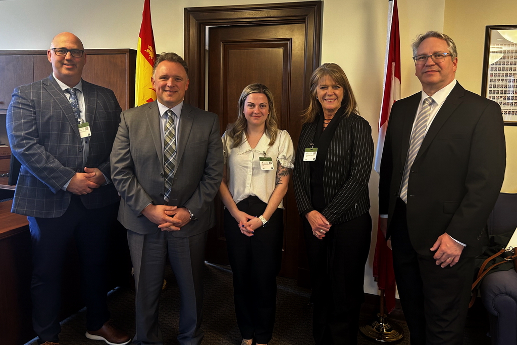 RV Industry Advocacy Day on Parliament Hill. Left to right: Ken Dobson; The Honourable Rob Moore, Conservative MP for Fundy Royal, New Brunswick; Katharine Privett; Chardell Brydon; Bruce Snow
