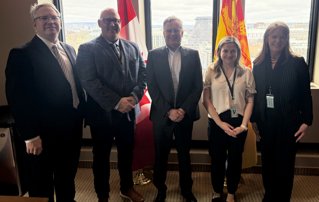 RV Industry Advocacy Day on Parliament Hill. Left to right: Bruce Snow; Ken Dobson; The Honourable Wayne Long, Liberal MP for Saint John – Kennebebecasis, NB; Katharine Privett; Chardell Brydon