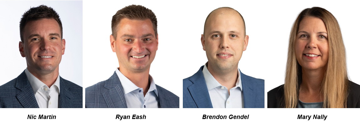Nic Martin, Ryan Eash, Brendon Gendel, Mary Nally, new leadership for the Jayco Family of Companies, September 18, 2026.