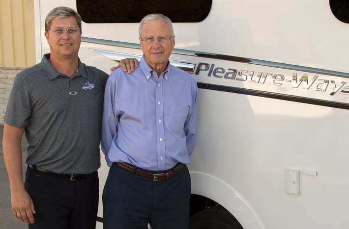 Dean Rumpel, left and Merv Rumpel, Pleasure-Way Industries, Saskatoon, Saskatchewan, Canada.
