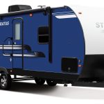 2019-Venture-RV-Stratus-SR261VRK-Travel-Trailer-Exterior-Front-3-4-Door