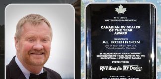 Al Robinson 2020 Canadian RV Dealer of the Year Award