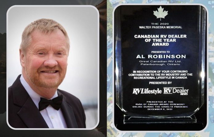 Al Robinson 2020 Canadian RV Dealer of the Year Award