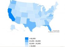 Web Traffic by State in 2022 Q1-Q2 Class C Motorhomes