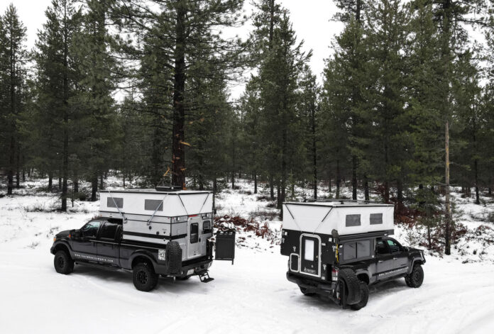 Four Wheel Campers winter camping scene