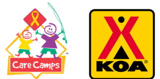 Care Camps Foundation and KOA logos