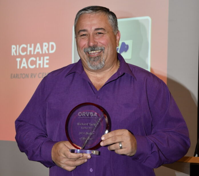 Richard Tache, Earlton RV, is the ORVDA RV Dealer of the Year 2024