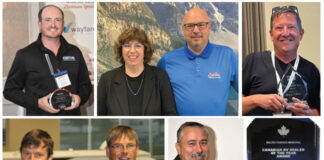 Nominees for the 2024 Canadian RV Dealer of the Year Award: Keith Barrick, Marco & Mylaine Boudreault,Murray Sullivan, Jeff & Kyle Redmond, and Richard Tache.