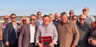 Jeff McDermott was presented with a commemorative gavel at the 50th CRVA AGM in Charlottetown, PEI.