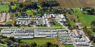 Aerial view of Niagara Trailers, St. David's Ontario.