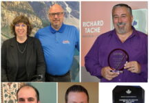 Nominees for the 2025 Canadian RV Dealer of the Year Award - top left: Marco & Mylaine Boudreault,, top right: Richard Tache, bottom left: Travis Bromley, bottom right: Jonathan Stone.