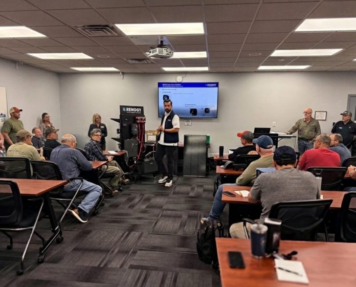 Renogy_NTPSTAG_DealerTraining_Photo1 Renogy technical training in session at a recent dealer event. The July 28 program at NTP-STAG Eastvale adds a live installation on the Renogy demo van. Photo courtesy of Renogy.