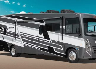 Thor Motor Coach 2027 Class A Models at Hershey RV Show 2027 Thor Motor Coach Outlaw Class A Toy Hauler