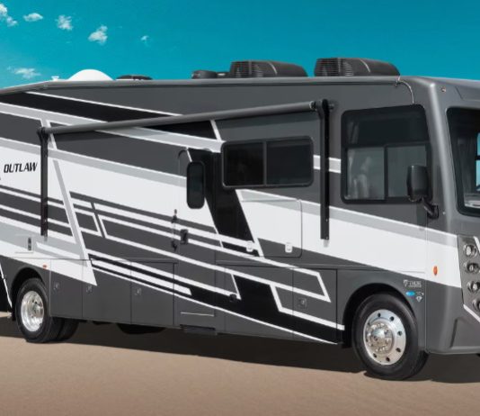 Thor Motor Coach 2027 Class A Models at Hershey RV Show 2027 Thor Motor Coach Outlaw Class A Toy Hauler