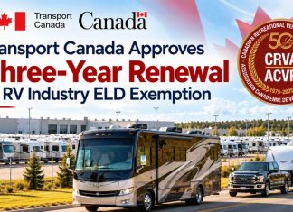 Transport Canada Approves Three-Year Renewal of RV Industry ELD Exemption Transport Canada has officially approved a three-year renewal of the Driveaway-Towaway Electronic Logging Device (ELD) Exemption, originally granted on October 19, 2023.